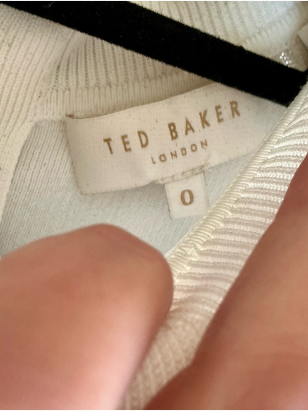 Ted Baker Ivory Long Sleeve Floral A-Line Dress - Picture 4 of 8